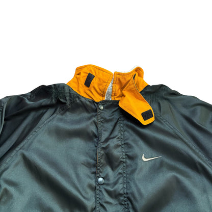 90s Nike Sherpa Lined Dark Green Jacket (XL)