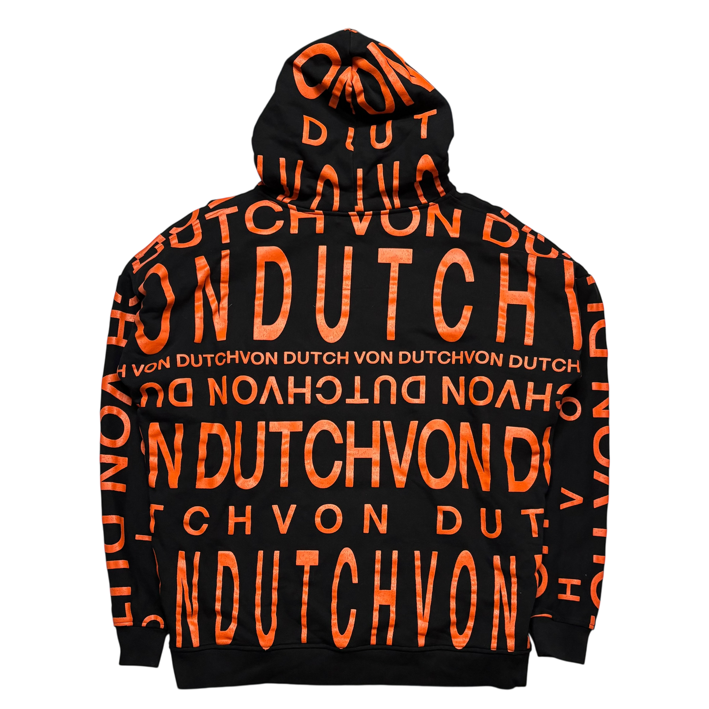 Von Dutch All Over Print Hoodie (Oversized Small)