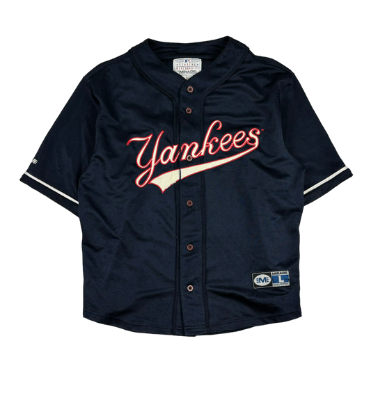 90s Vintage New York Yankees Navy Mirage Jersey (Large)
