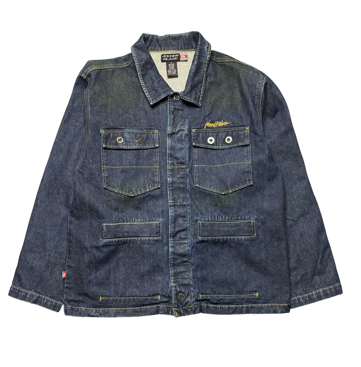 Y2K Vintage Johny Blaze Denim Jacket (Oversized Medium)
