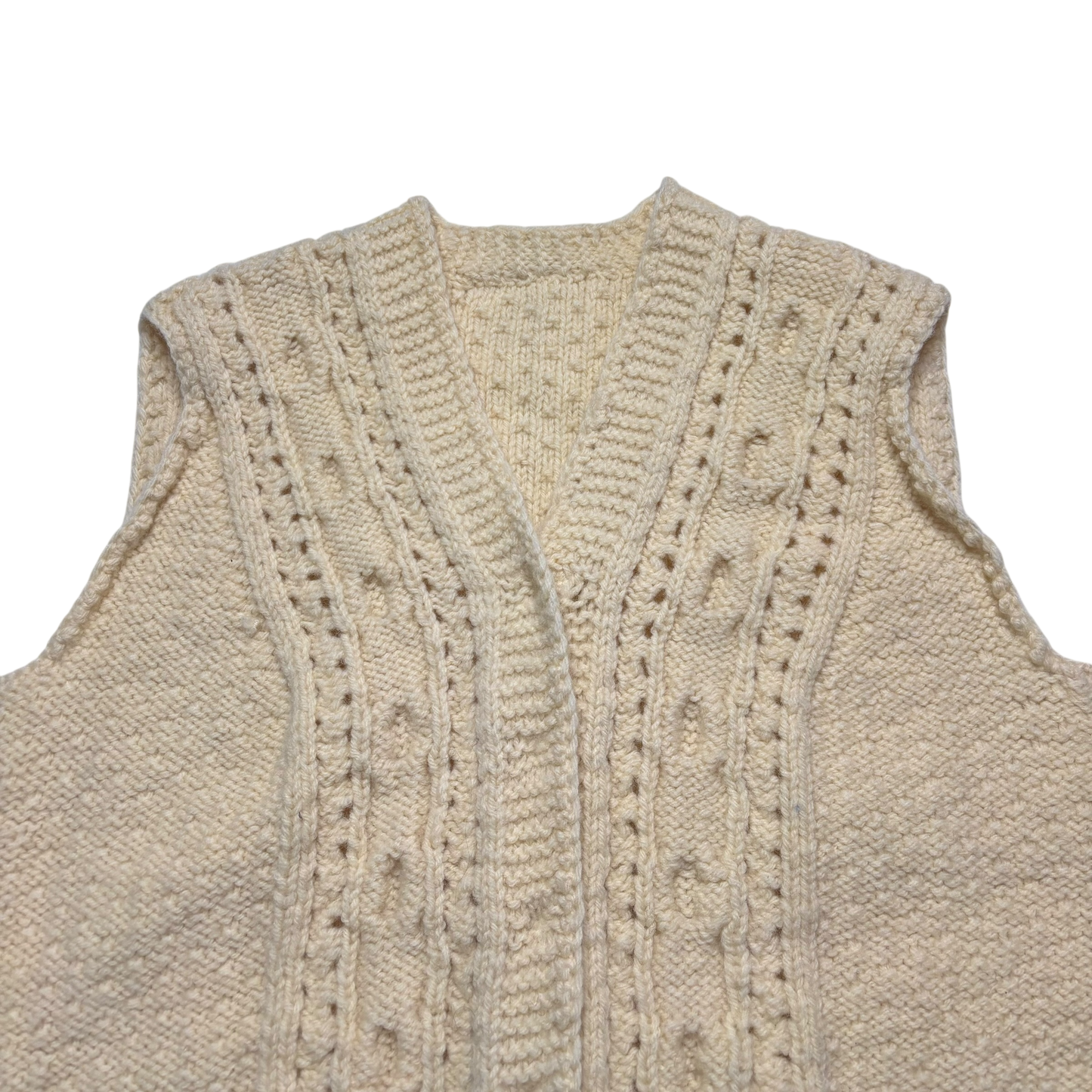 Cream Knit Vest (Women’s Large)