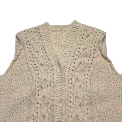 Cream Knit Vest (Women’s Large)