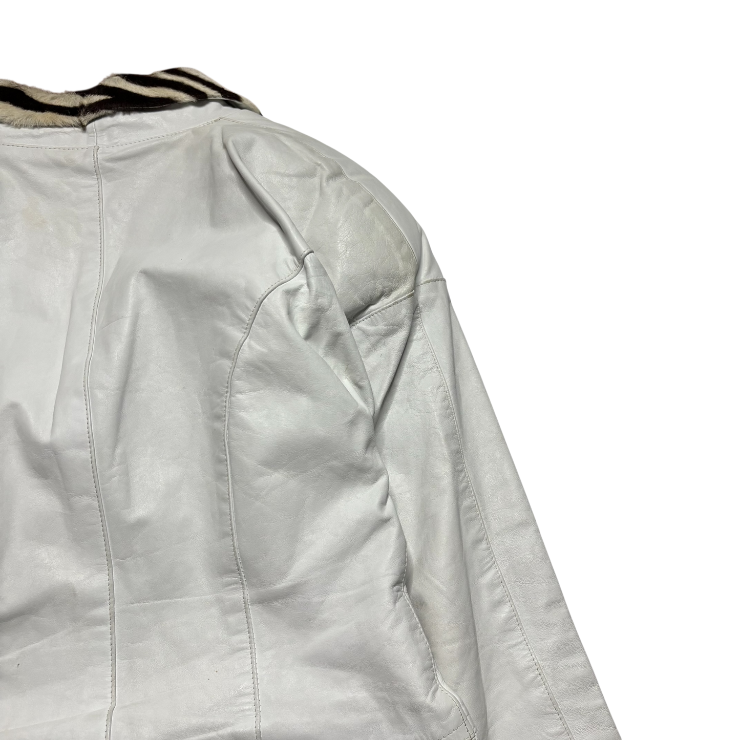 Vintage Grain Leather w/ Cow & Sheep Hide Jacket (Women’s XS)