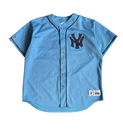 Vintage New York Yankees Baby Blue Derek Jeter Jersey (XXL)