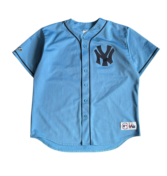 Vintage New York Yankees Baby Blue Derek Jeter Jersey (XXL)