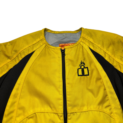 Icon Racing Merc Asphalt Yellow Motorcycle Jacket (Cropped Small)