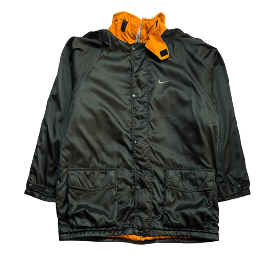 90s Nike Sherpa Lined Dark Green Jacket (XL)