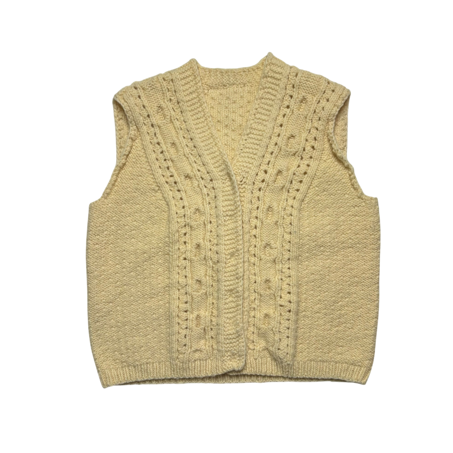 Cream Knit Vest (Women’s Large)