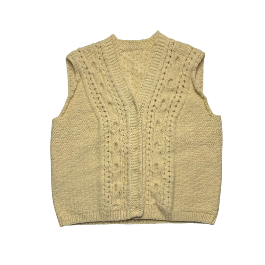 Cream Knit Vest (Women’s Large)