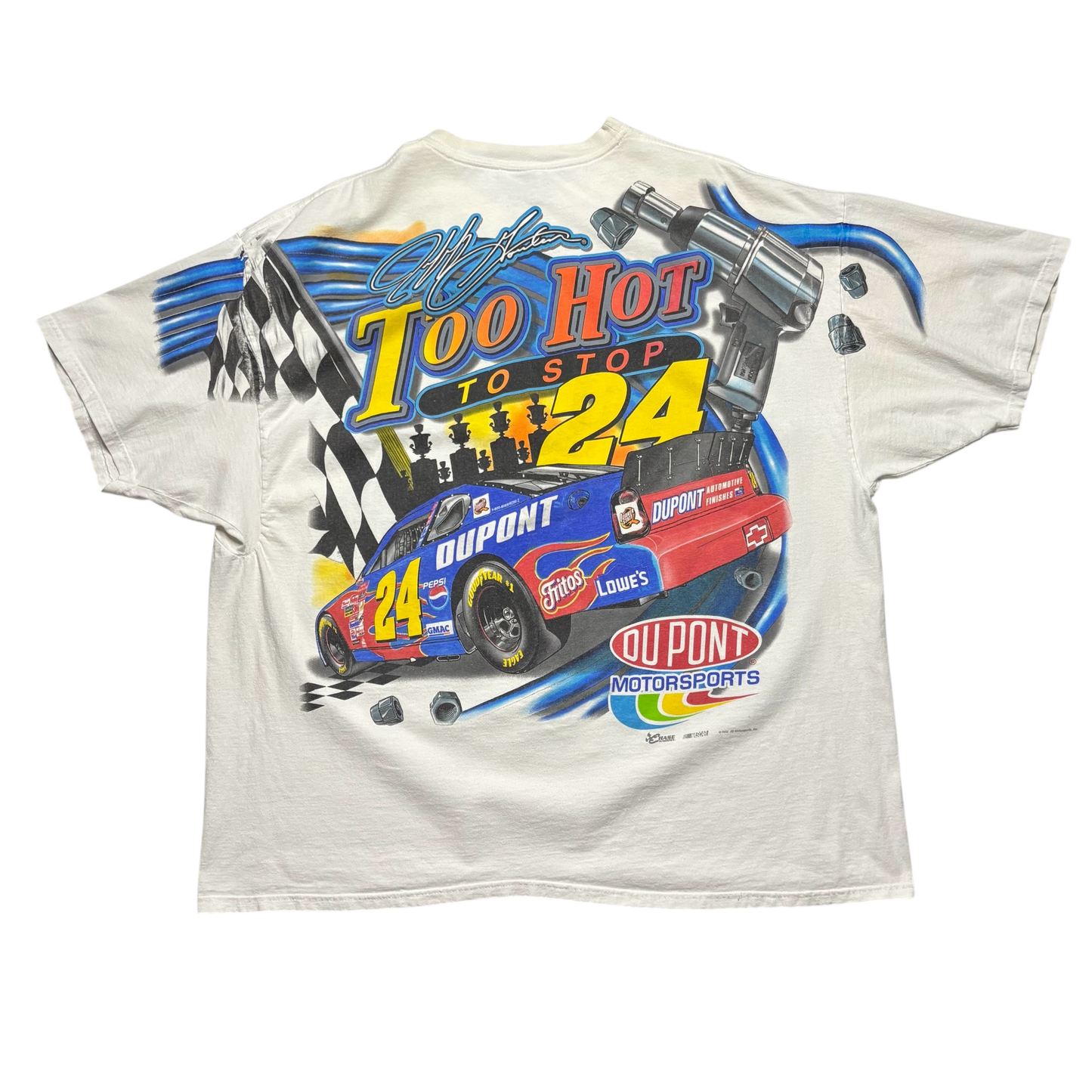 2002 Vintage NASCAR Big Front & Back Graphic Print T Shirt (XXL)