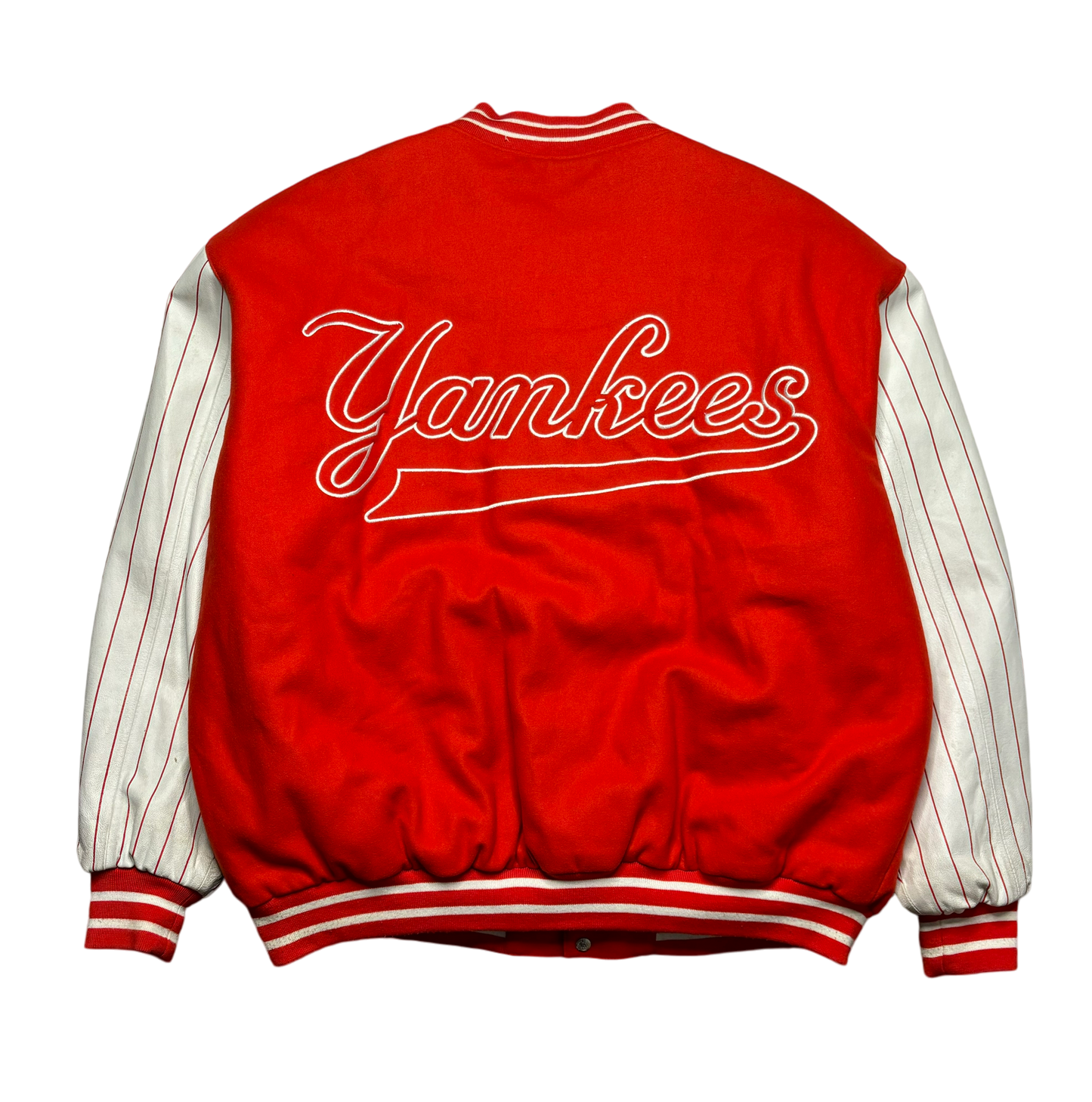 Vintage New York Yankees Red/White Reversible Jacket (4XL - See Measurements)