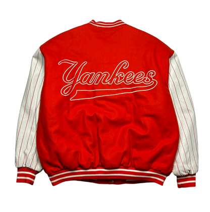 Vintage New York Yankees Red/White Reversible Jacket (4XL - See Measurements)