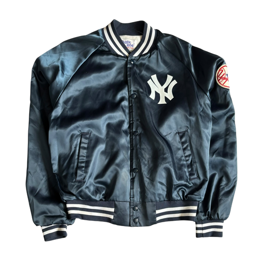 80s Vintage New York Yankees Satin Jacket (Medium)