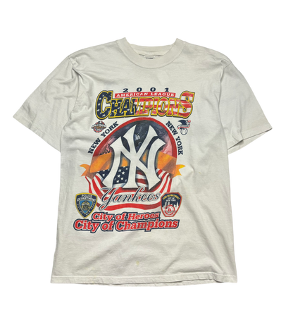 2001 Vintage New York Yankees American League Champions T Shirt (Small)