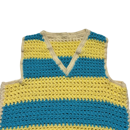 Yellow/Blue Knit Vest (Women’s Large)