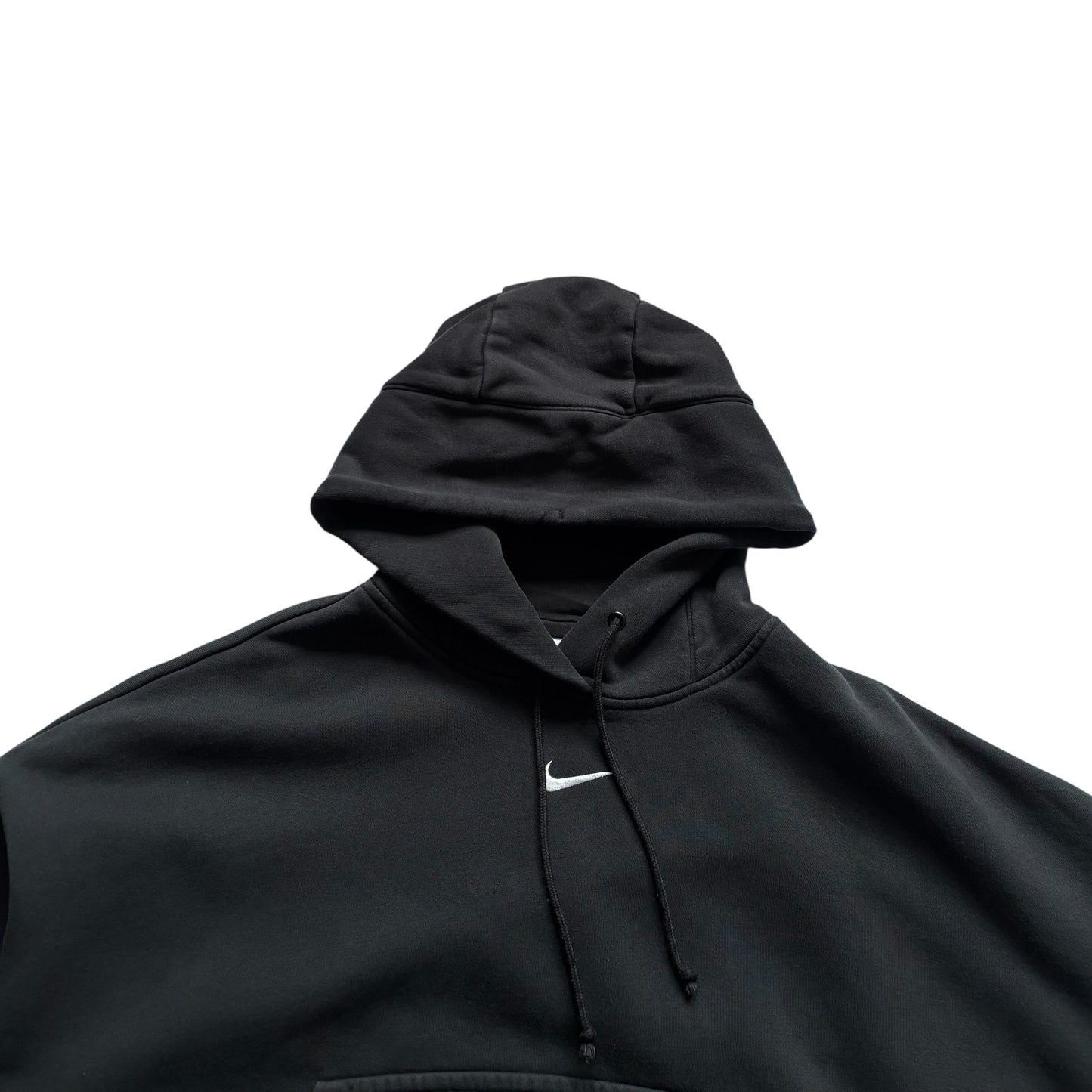 Modern Nike Oversized Cropped Center Swoosh Hoodie (Large)