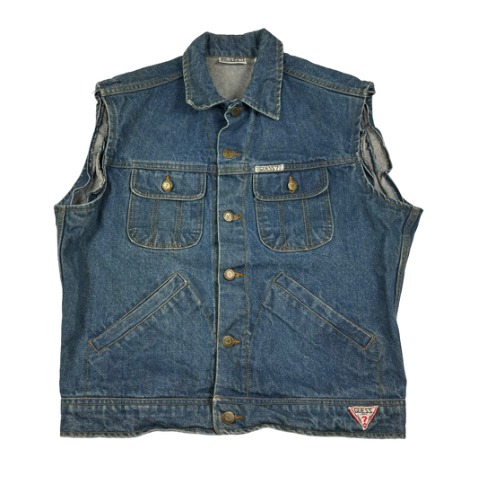 90s Vintage Guess Denim Vest (Medium)