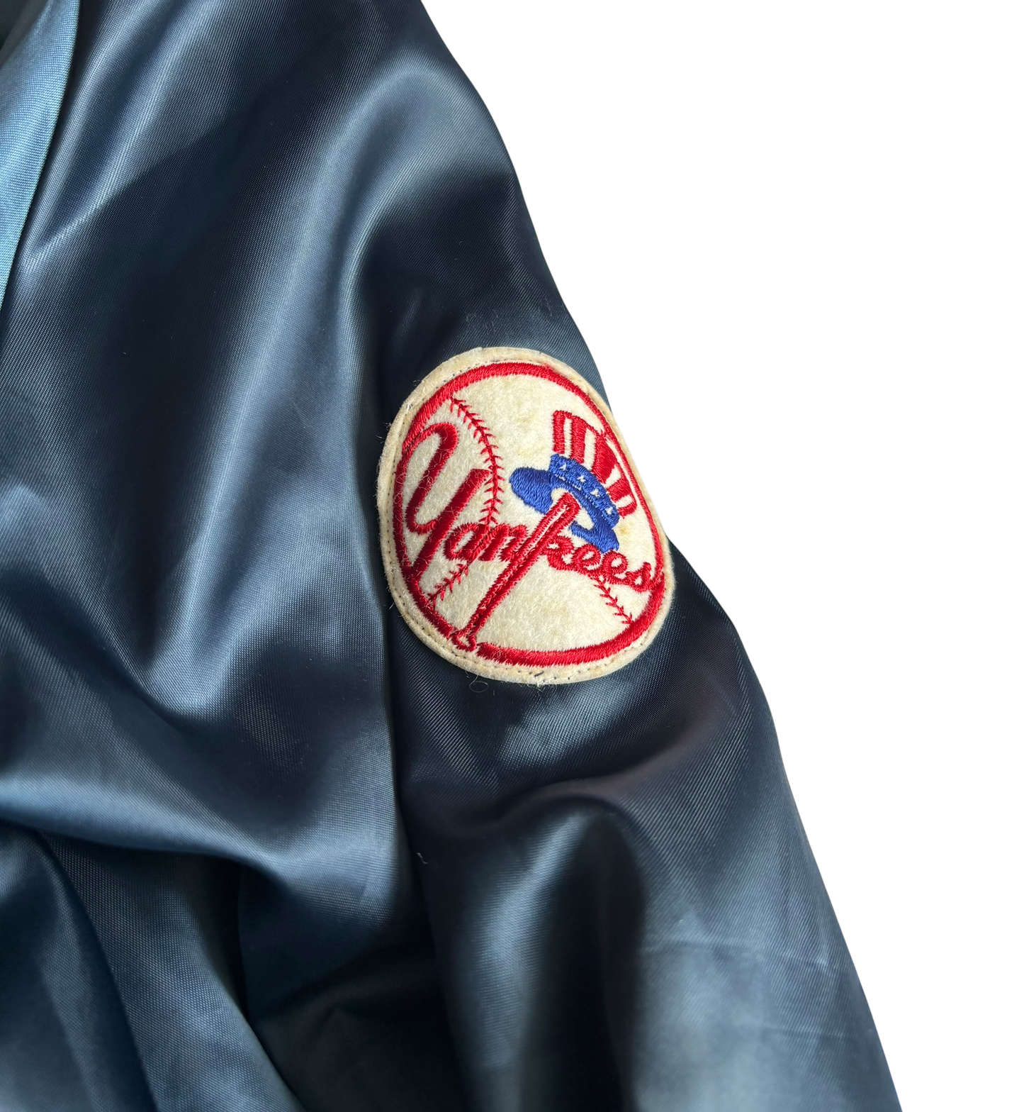 80s Vintage New York Yankees Satin Jacket (Medium)