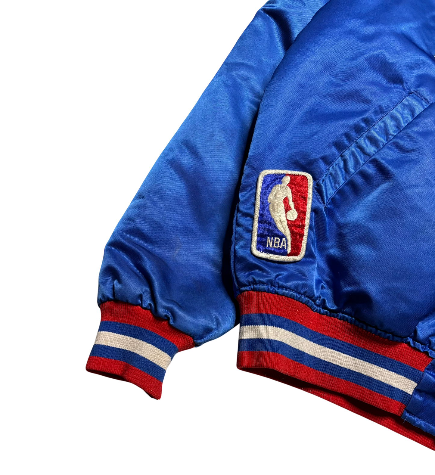 90s Vintage Detroit Pistons Satin Jacket (Medium)