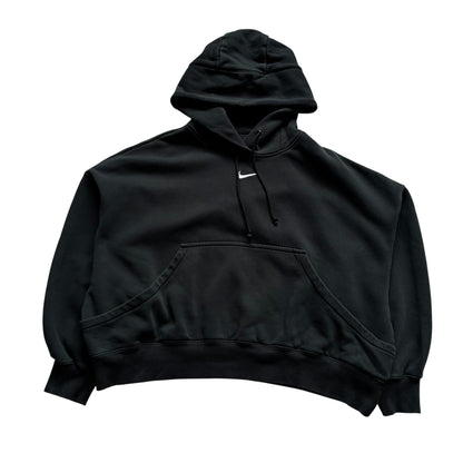 Modern Nike Oversized Cropped Center Swoosh Hoodie (Large)