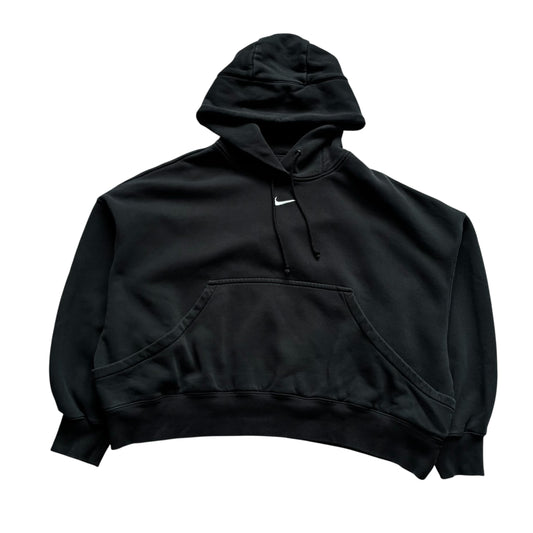 Modern Nike Oversized Cropped Center Swoosh Hoodie (Large)