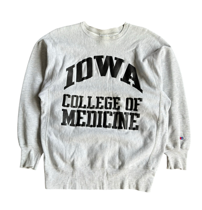 Vintage Iowa College of Medicine Champion Reverse Weave Crewneck (Large)