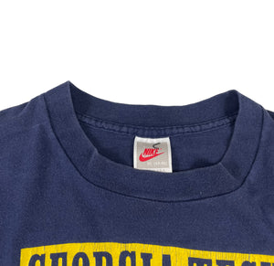 90s Vintage Nike Just Do It Georgia Tech T Shirt (Large)