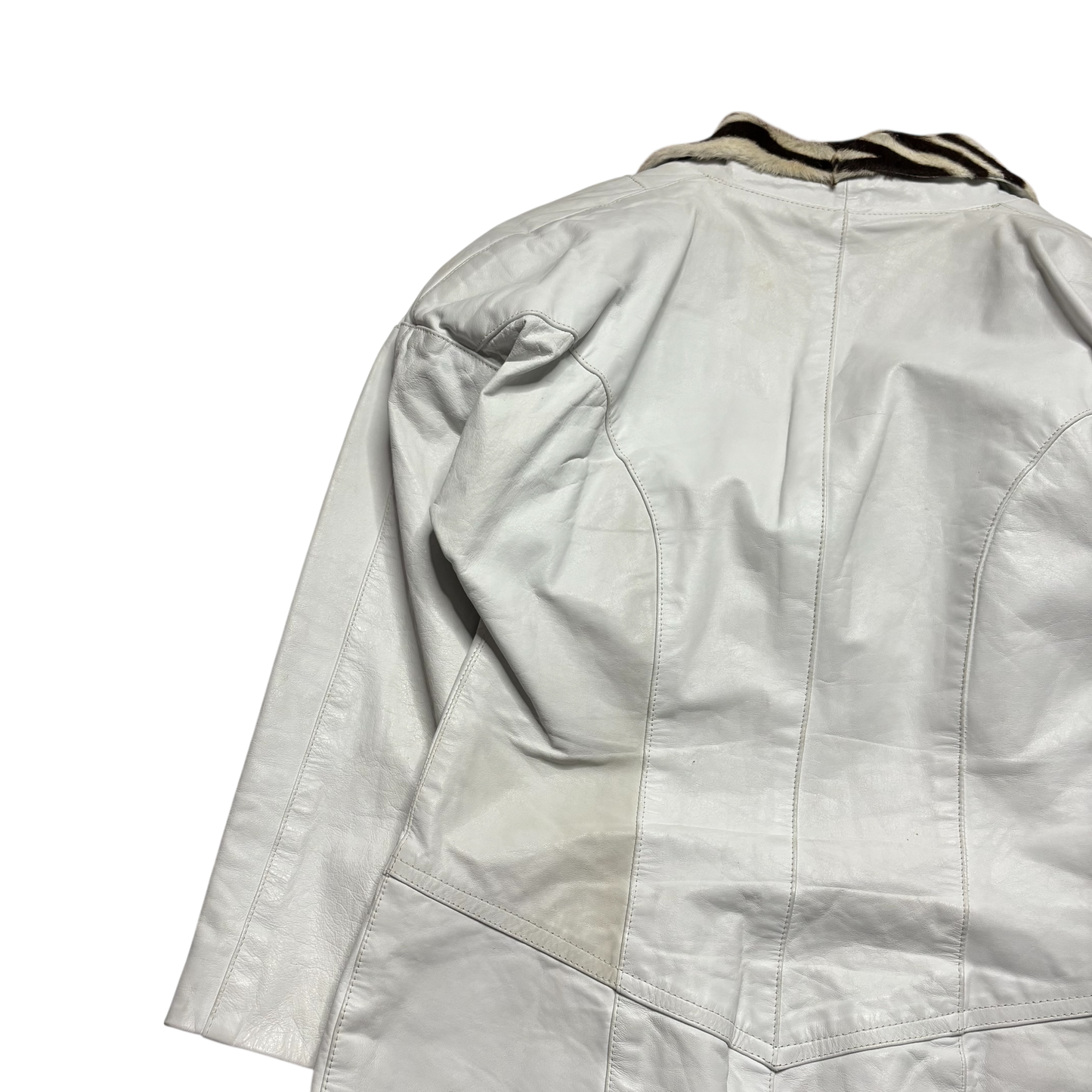 Vintage Grain Leather w/ Cow & Sheep Hide Jacket (Women’s XS)