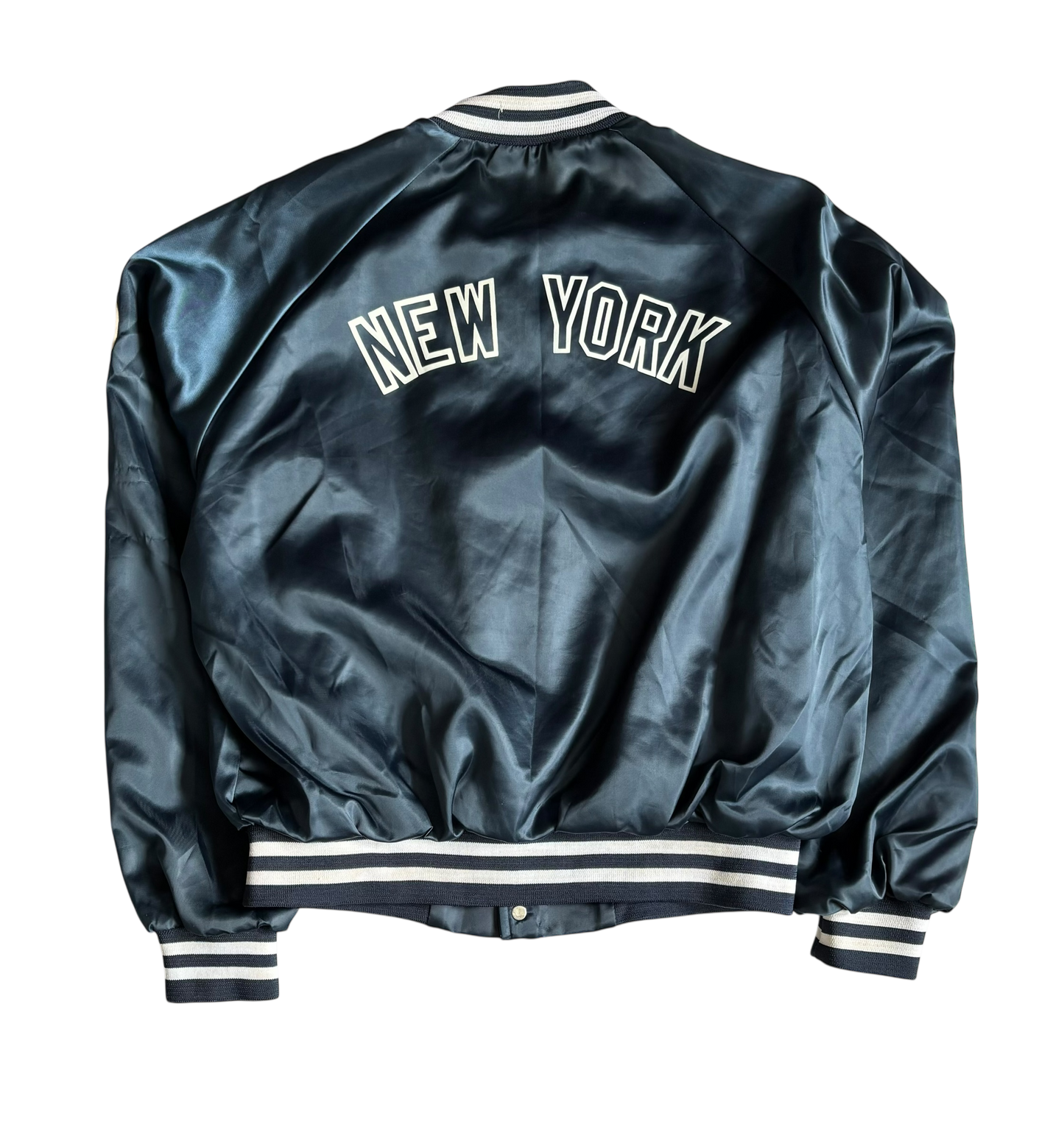 80s Vintage New York Yankees Satin Jacket (Medium)